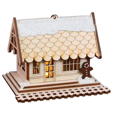 Ginger Cottages Wooden Ornament - All Aboard Train Depot - TEMPORARILY OUT OF STOCK
